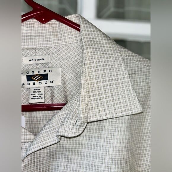 Joseph Abboud Men’s 16.5 34/35 Long Sleeved Classic Fit Checked Plaid Shirt - Picture 3 of 8